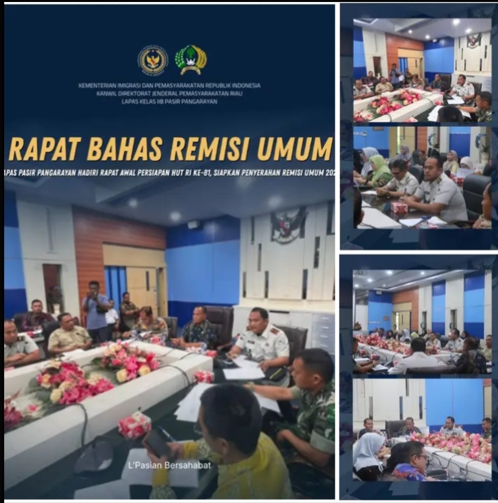 Lapas Pasir Pangarayan Matangkan Persiapan Remisi Umum Jelang HUT RI ke-81
